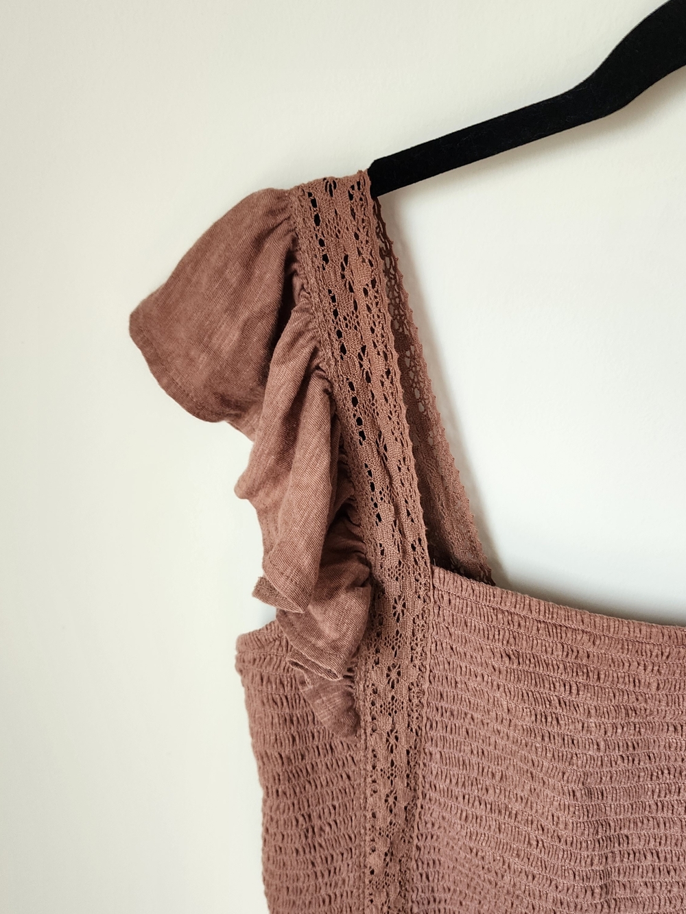 Smocked Ruffle Strap Top - Picture 2 of 13